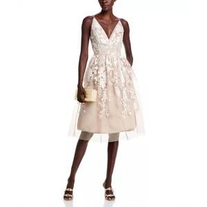 Eliza J | Dresses | New Eliza J Floral Embroidered Midi Dress In Beige |  Poshmark